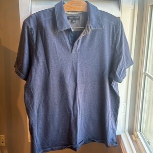 Banana Republic fitted pima polo- navy L